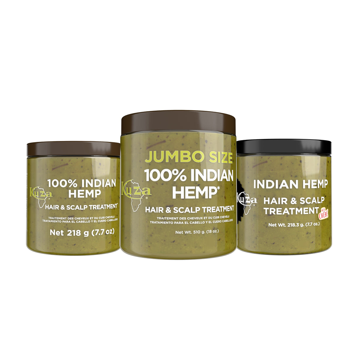 Kuza 100% Indian Hemp Hair & Scalp Treatment collection