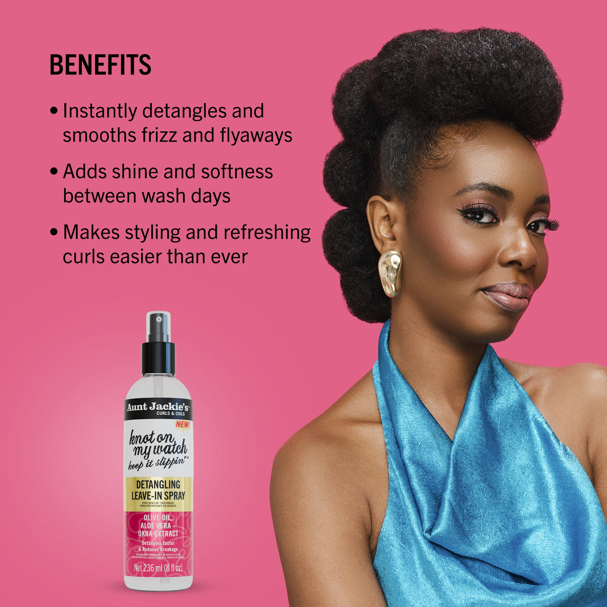 Aunt Jackie's Keep It Slippin' Detangling Leave-In Spray