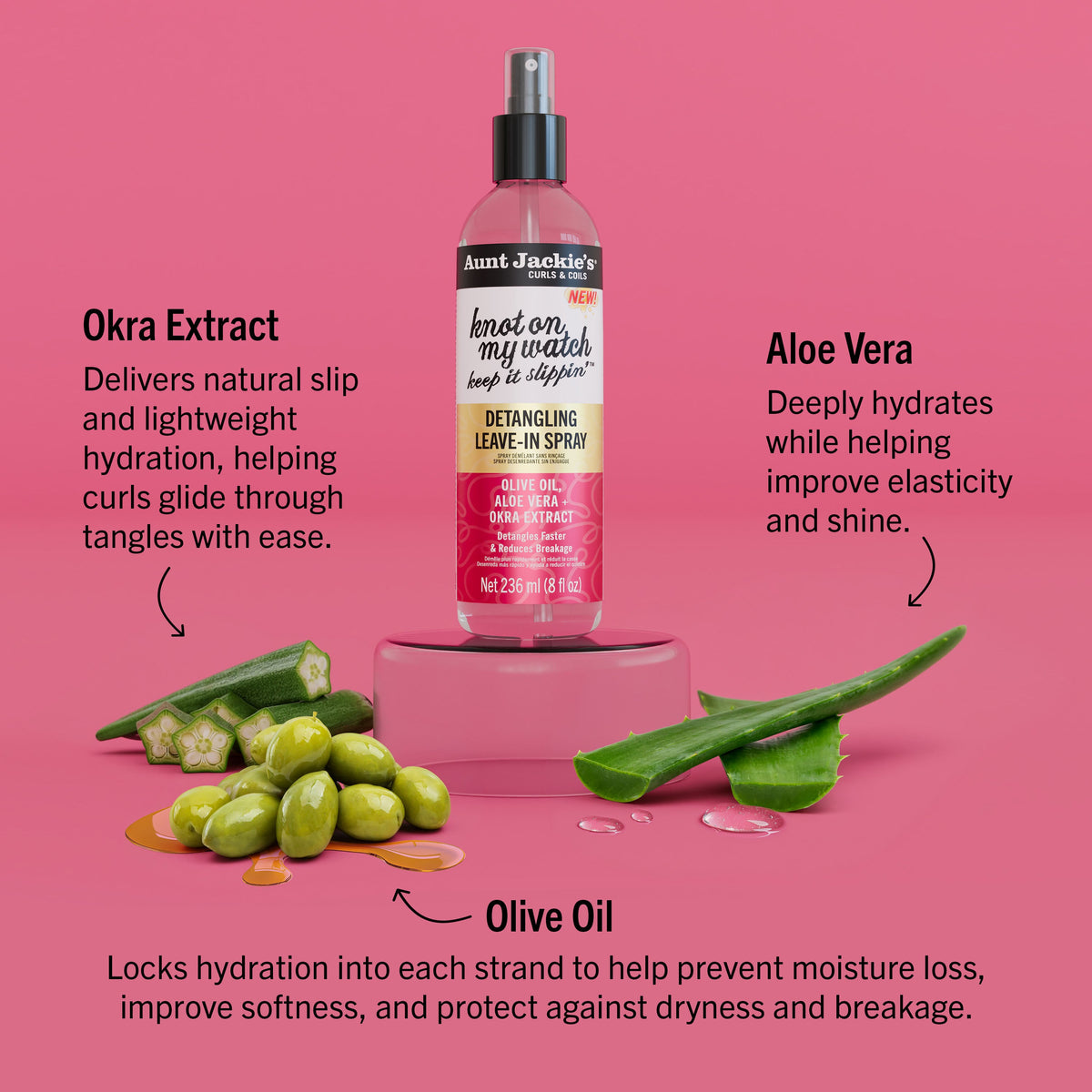 Aunt Jackie's Keep It Slippin' Detangling Leave-In Spray