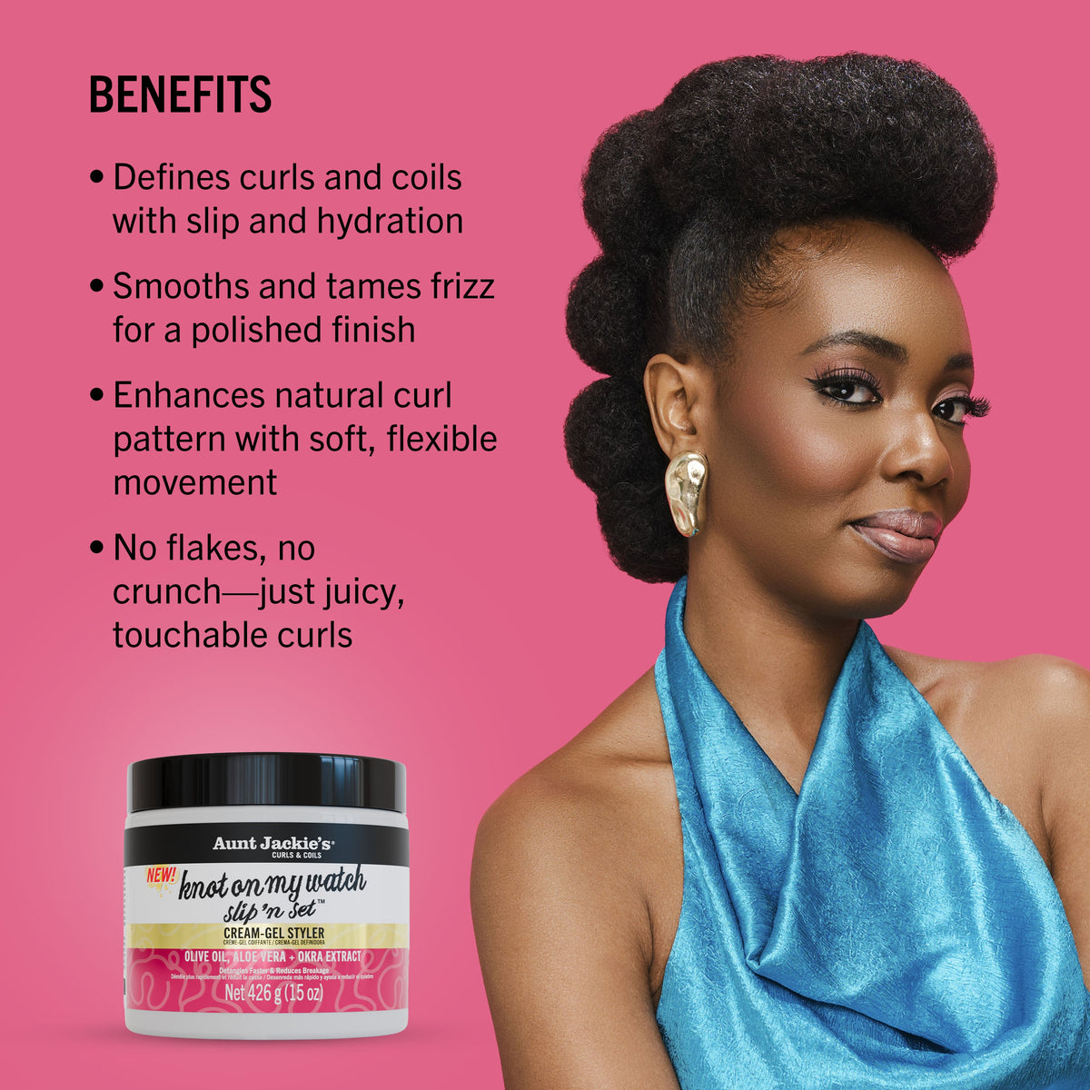 Aunt Jackie's Slip 'n Set Cream-Gel Styler