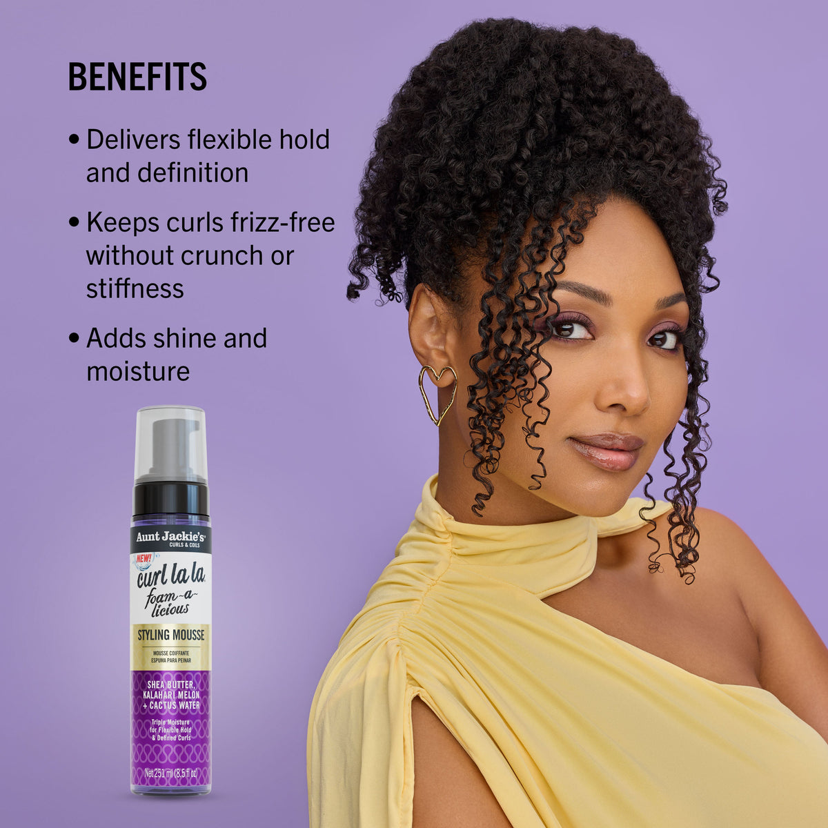 Aunt Jackie's Curl La La Foam-A-Licious Styling Mousse