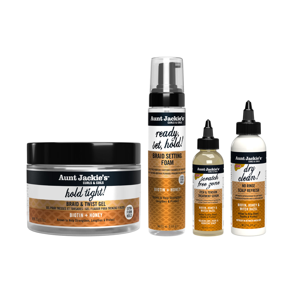 Aunt Jackie's Braids & Twists Survival Kit | 4-Piece Set